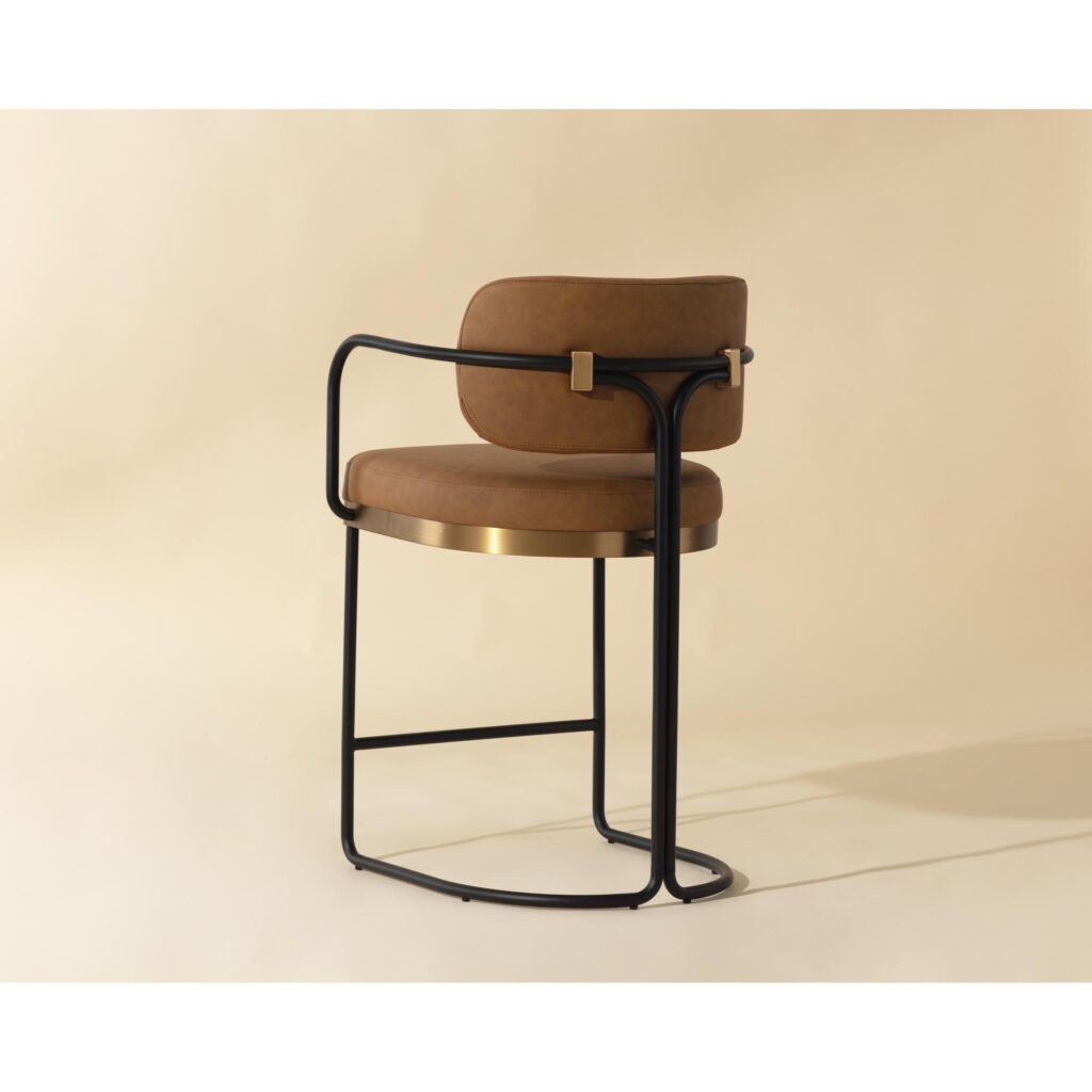 Jalen Counter Stool - Milliken Cognac - Image 4