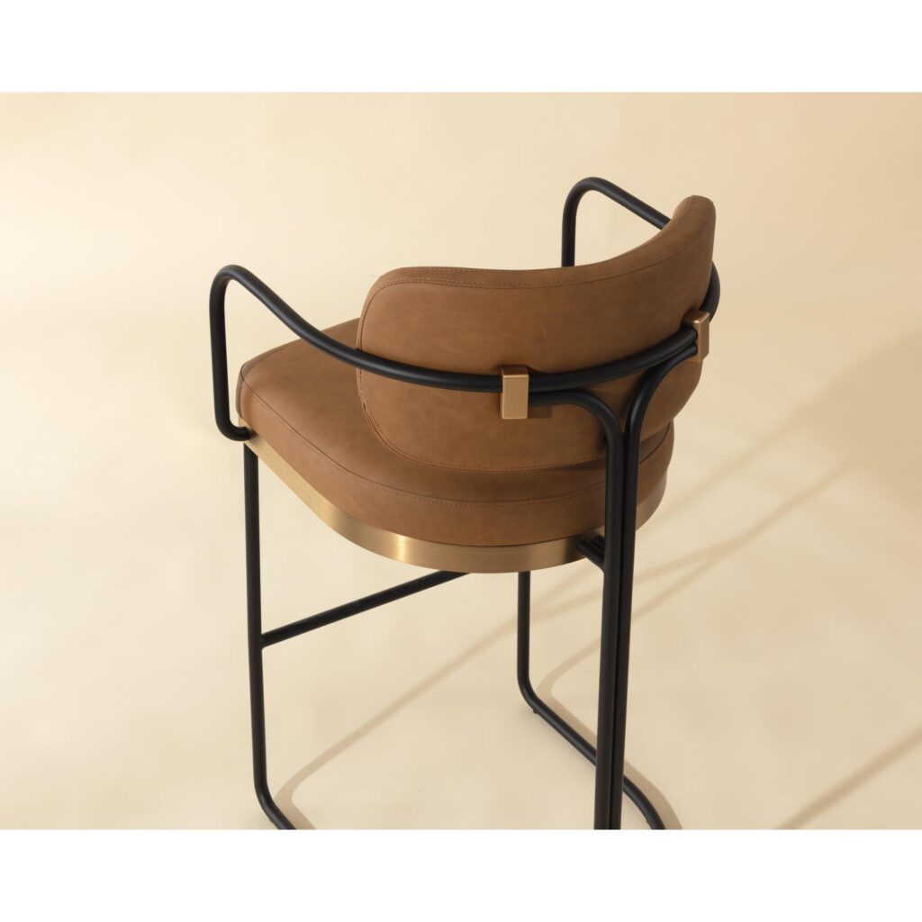 Jalen Counter Stool - Milliken Cognac - Image 5