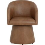 Etta Swivel Dining Armchair - Copley Cognac 7 Etta Swivel Dining Armchair - Copley Cognac - Image 2