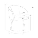 Etta Swivel Dining Armchair - Copley Cognac 11 Etta Swivel Dining Armchair - Copley Cognac - Image 6