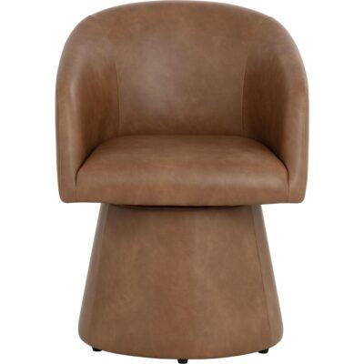 Etta Swivel Dining Armchair - Copley Cognac 111766 111766 ETTA SWIVEL DINING ARMCHAIR COPLEY COGNAC 21