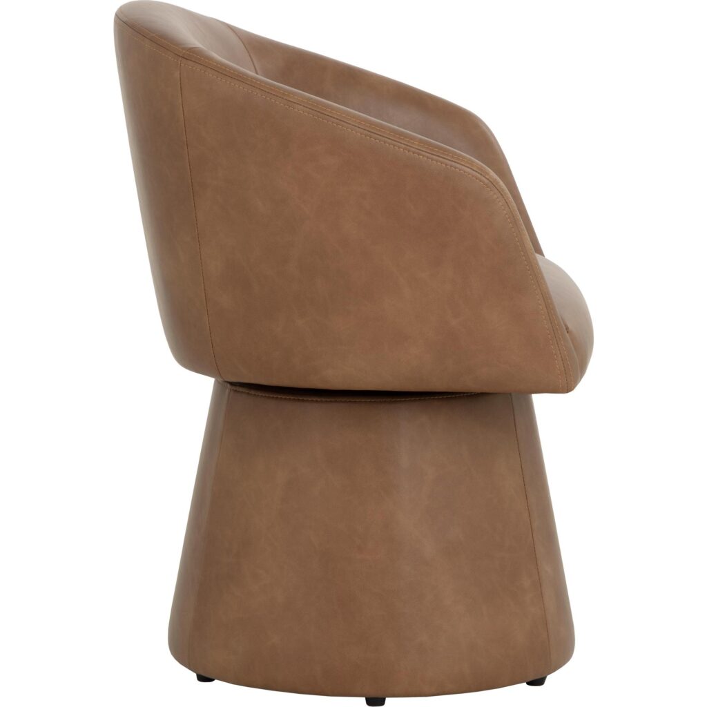 Etta Swivel Dining Armchair - Copley Cognac - Image 8