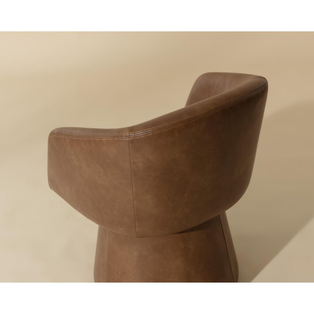 Etta Swivel Dining Armchair - Copley Cognac - Image 5