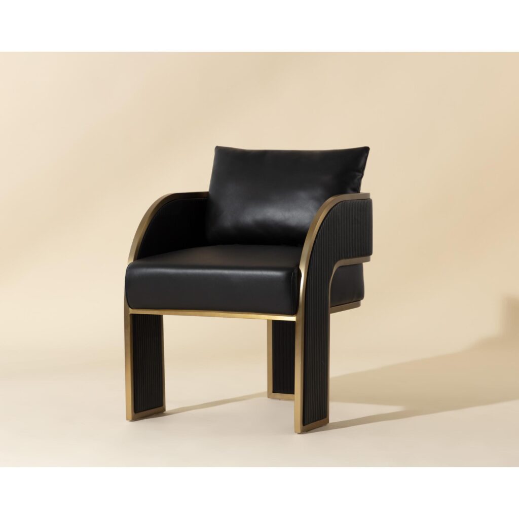 Baz Dining Armchair - Napa Black