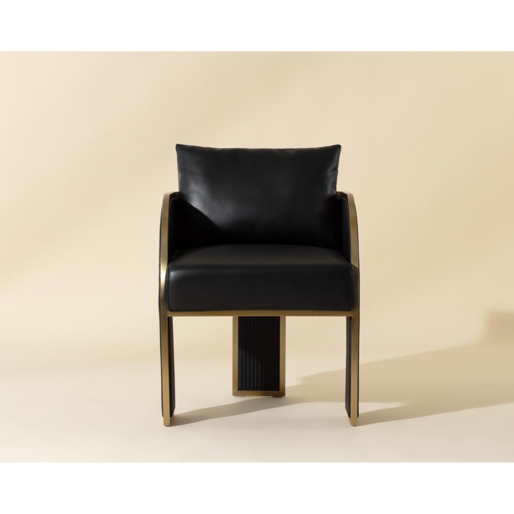 Baz Dining Armchair - Napa Black - Image 2