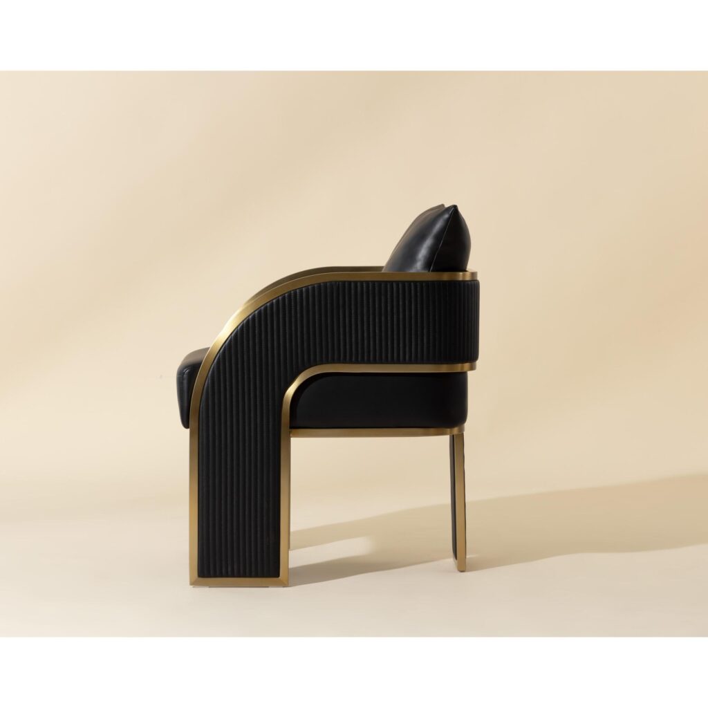 Baz Dining Armchair - Napa Black - Image 3