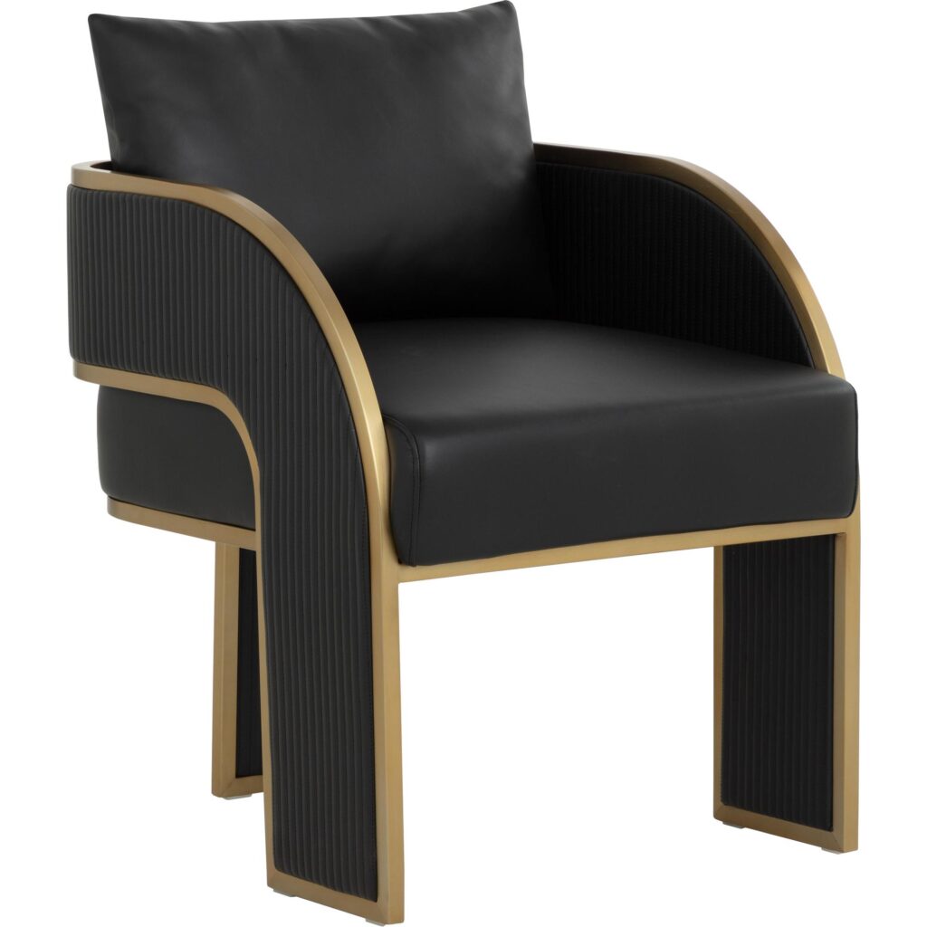 Baz Dining Armchair - Napa Black - Image 7