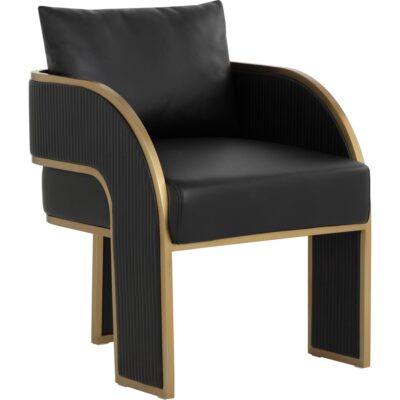 Baz Dining Armchair - Napa Black 111780 111780 BAZ DINING ARMCHAIR NAPA BLACK 20