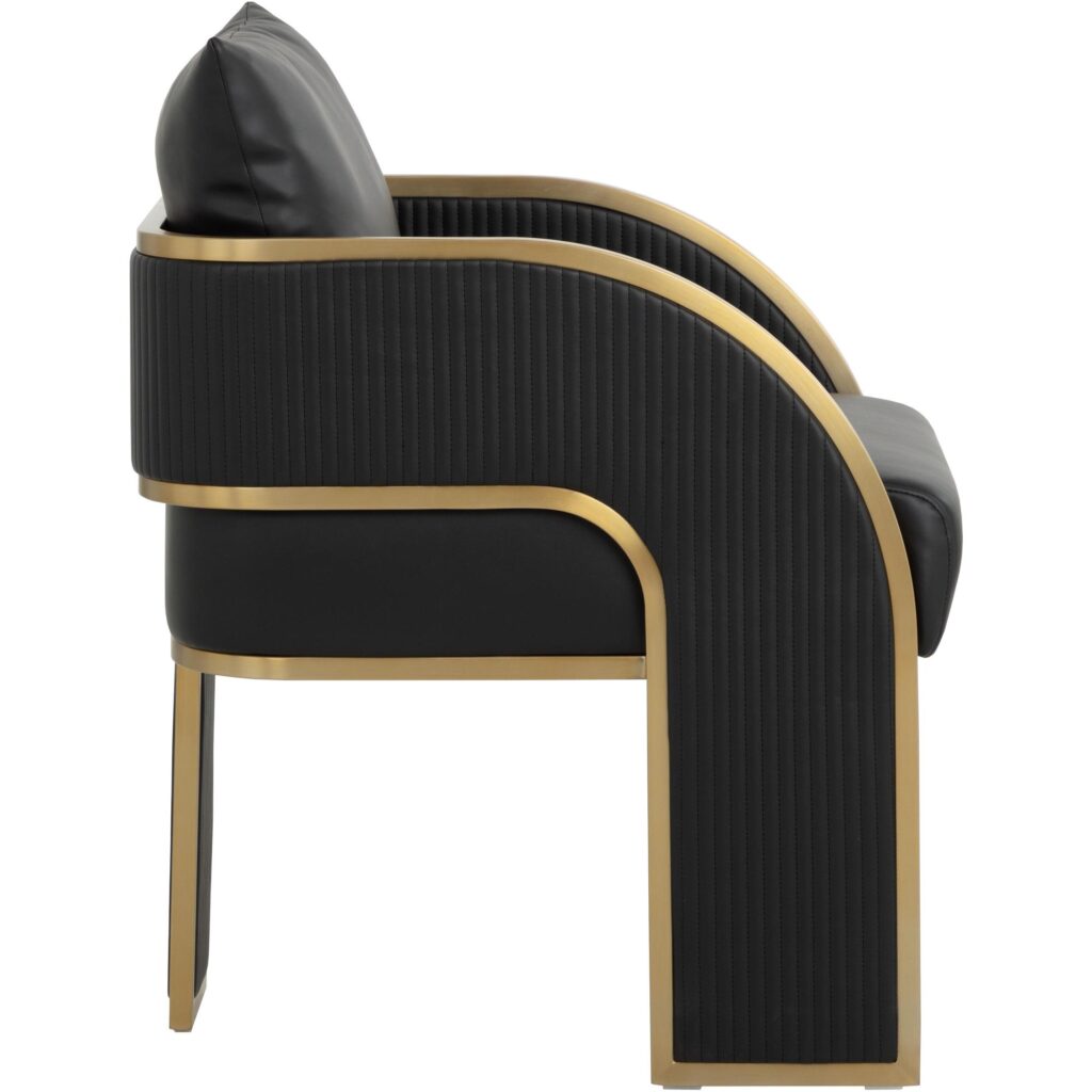 Baz Dining Armchair - Napa Black - Image 9