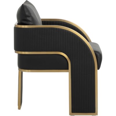 Baz Dining Armchair - Napa Black 111780 111780 BAZ DINING ARMCHAIR NAPA BLACK 22