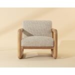 Nubo Lounge Chair - Noah Ecru / Nubuck Tan Leather 111787 111787 NUBO LOUNGE CHAIR NOAH ECRU NUBUCK TAN LEATHER 1