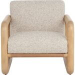 Nubo Lounge Chair - Noah Ecru / Nubuck Tan Leather 111787 111787 NUBO LOUNGE CHAIR NOAH ECRU NUBUCK TAN LEATHER 21