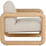 Nubo Lounge Chair - Noah Ecru / Nubuck Tan Leather 111787 111787 NUBO LOUNGE CHAIR NOAH ECRU NUBUCK TAN LEATHER 22