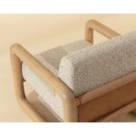 Nubo Lounge Chair - Noah Ecru / Nubuck Tan Leather 111787 111787 NUBO LOUNGE CHAIR NOAH ECRU NUBUCK TAN LEATHER 6