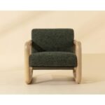 Nubo Lounge Chair - Noah Meadow / Ludlow Dark Olive Leather 111788 111788 NUBO LOUNGE CHAIR NOAH MEADOW LUDLOW DARK OLIVE LEATHER 1