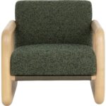 Nubo Lounge Chair - Noah Meadow / Ludlow Dark Olive Leather 111788 111788 NUBO LOUNGE CHAIR NOAH MEADOW LUDLOW DARK OLIVE LEATHER 21