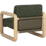 Nubo Lounge Chair - Noah Meadow / Ludlow Dark Olive Leather 111788 111788 NUBO LOUNGE CHAIR NOAH MEADOW LUDLOW DARK OLIVE LEATHER 23