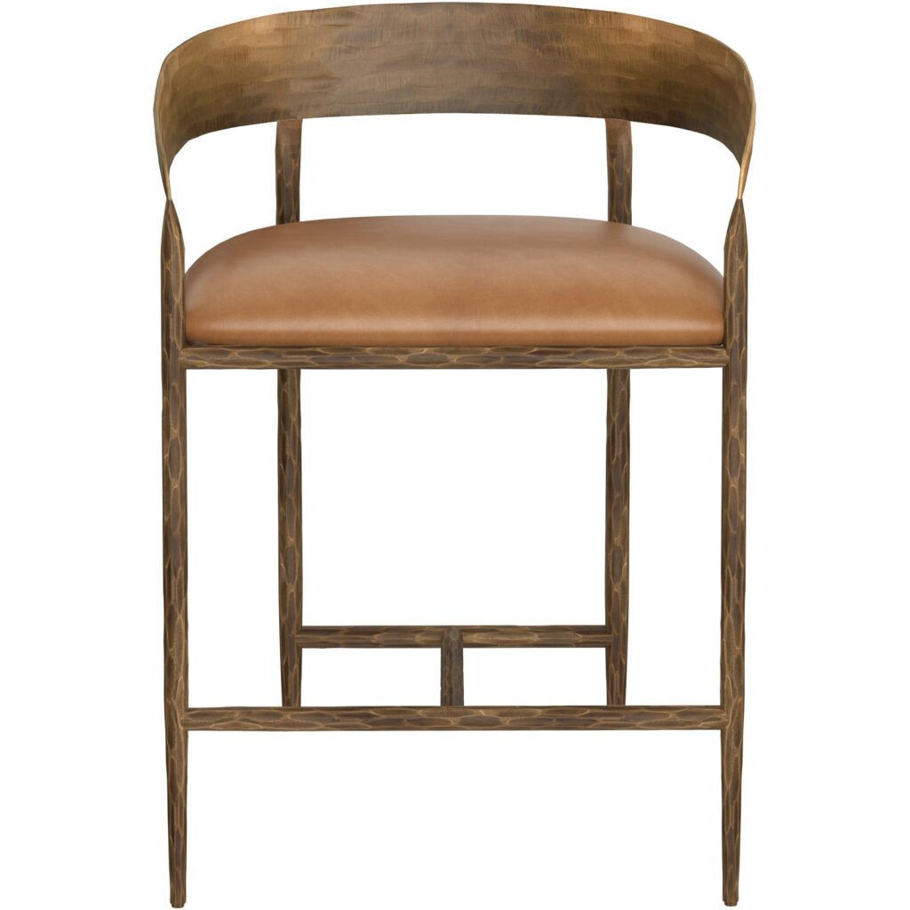 Zanatta Counter Stool - Tan Leather - Image 2