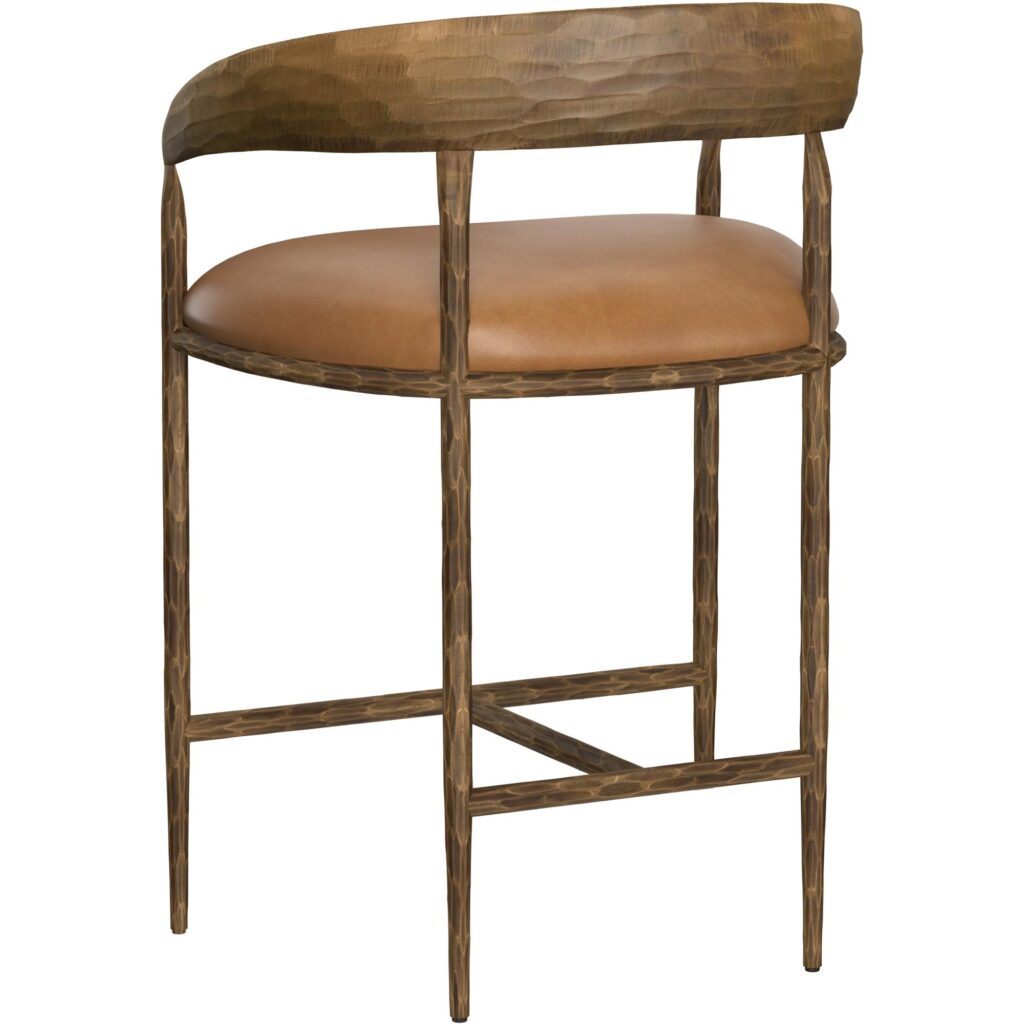 Zanatta Counter Stool - Tan Leather - Image 3