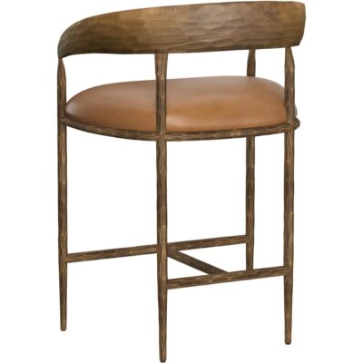 Zanatta Counter Stool - Tan Leather 111796 111796 ZANATTA COUNTER STOOL TAN LEATHER 3