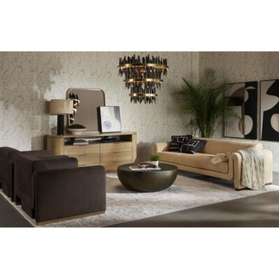 Romer Sofa - Distressed Brown - Nubuck Tan Leather 111816 111816 ROMER SOFA NUBUCK TAN LEATHER 10