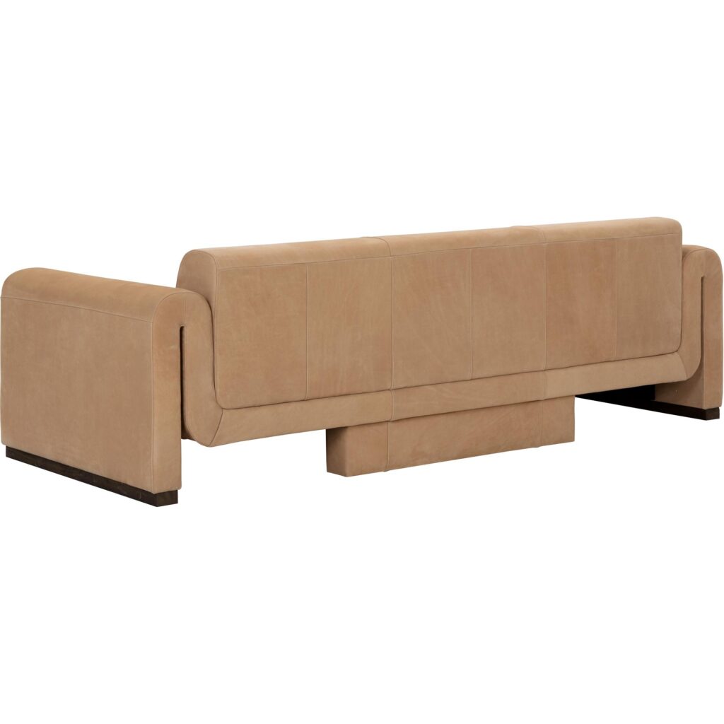 Romer Sofa - Distressed Brown - Nubuck Tan Leather - Image 3