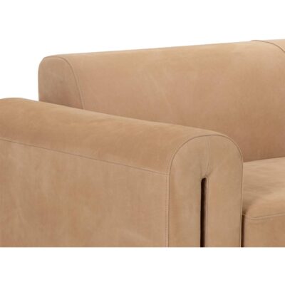 Romer Sofa - Distressed Brown - Nubuck Tan Leather 111816 111816 ROMER SOFA NUBUCK TAN LEATHER 7