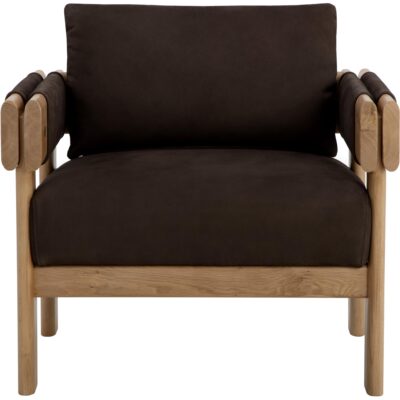 Carmichael Lounge Chair - Nubuck Cocoa Leather 111825 111825 CARMICHAEL LOUNGE CHAIR NUBUCK COCOA LEATHER 1