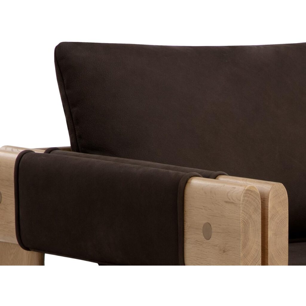 Carmichael Lounge Chair - Nubuck Cocoa Leather - Image 7