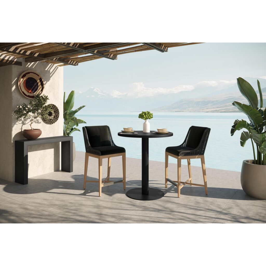 Merano Bar Table - Round - Black - Image 4