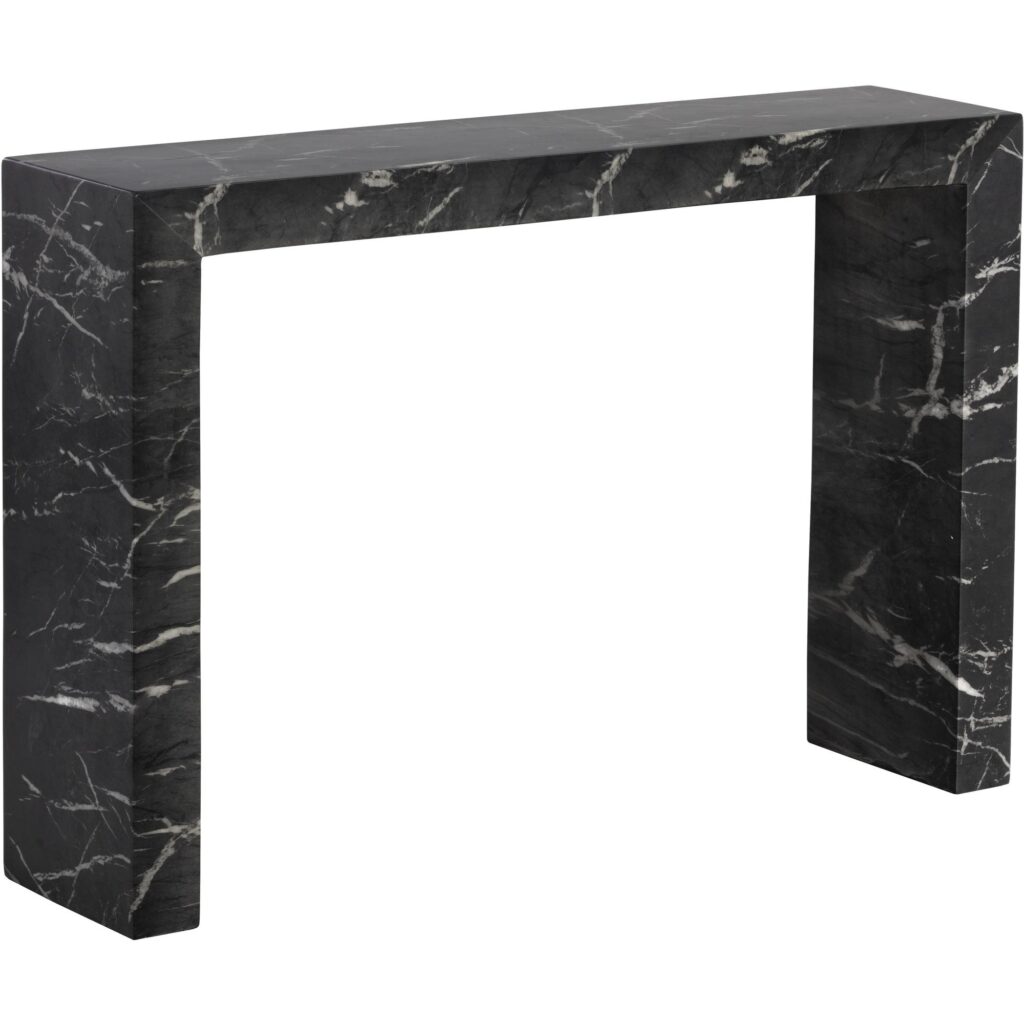 Axle Console Table - Marble Look - Black - Image 2