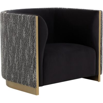 Larron Armchair - Abbington Black / Hobbes Night 111937 111937 LARRON ARMCHAIR ABBINGTON BLACK HOBBES NIGHT 20