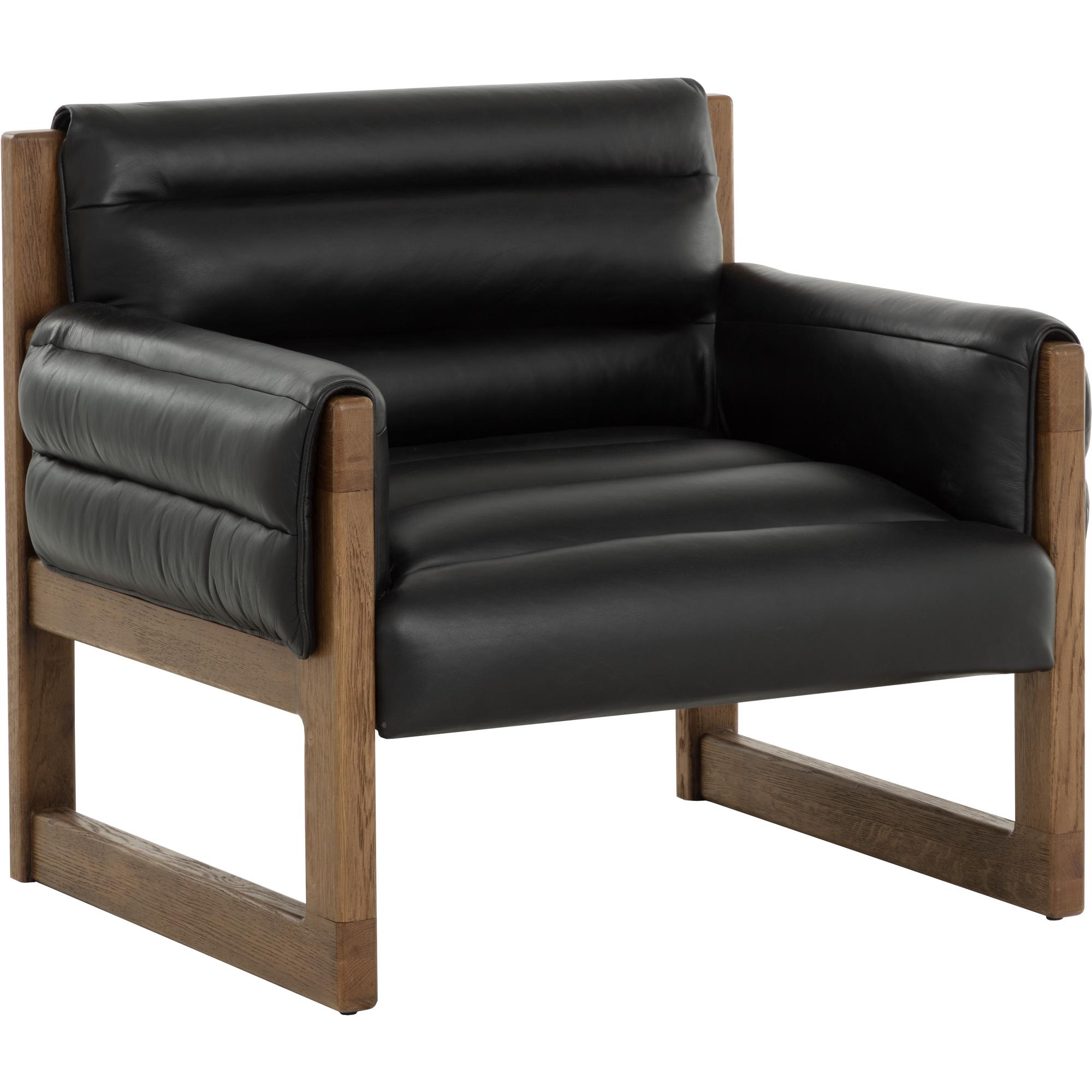 Ferguson Lounge Chair - Vintage Black Night Leather