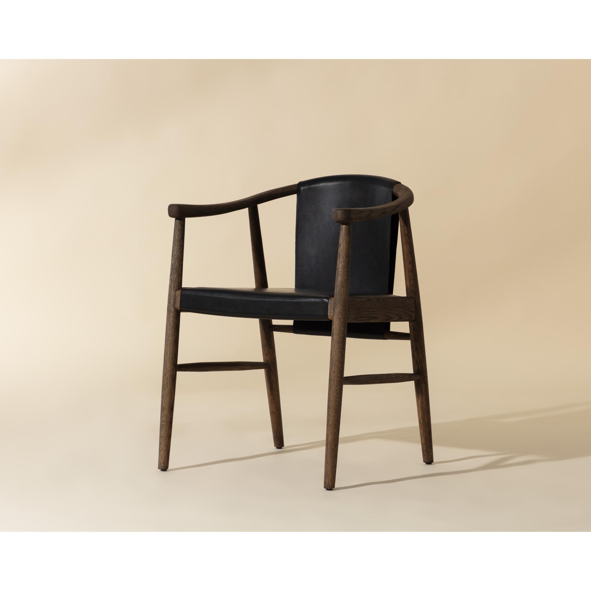 Aran Dining Armchair - Onyx Leather 6 Aran Dining Armchair - Onyx Leather - Image 6