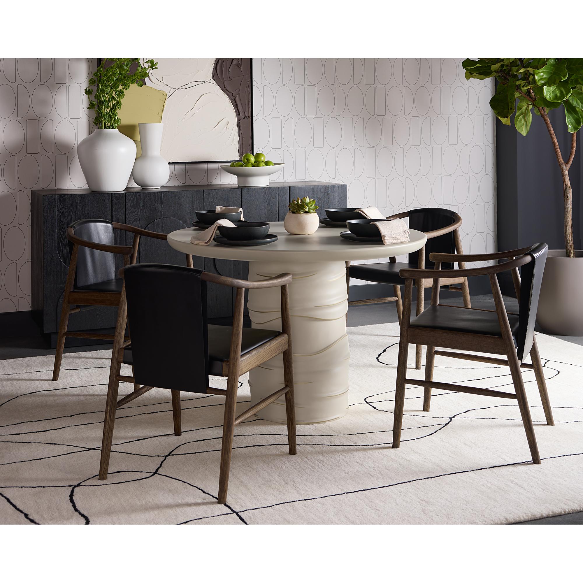 Aran Dining Armchair - Onyx Leather 9 Aran Dining Armchair - Onyx Leather - Image 9
