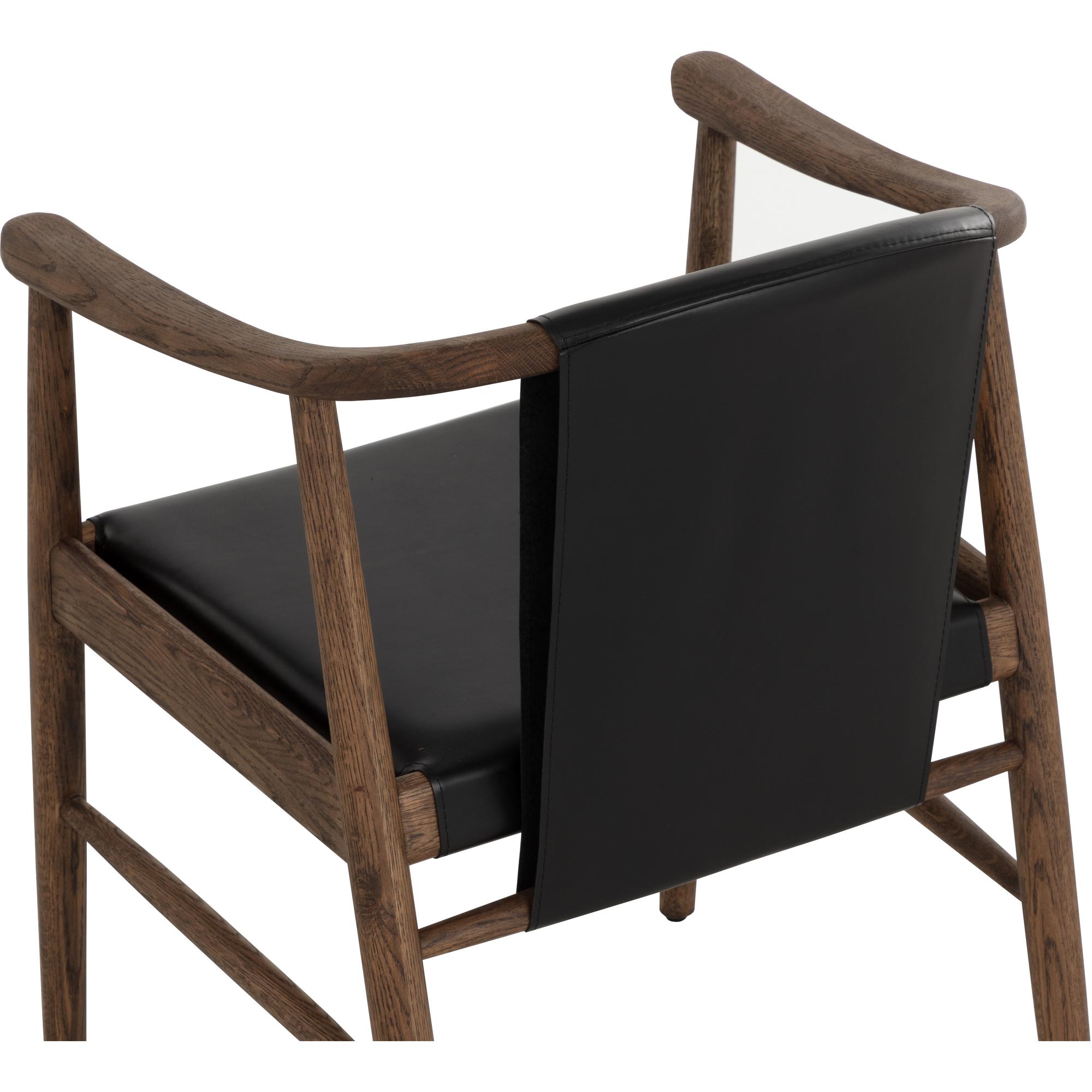 Aran Dining Armchair - Onyx Leather 5 Aran Dining Armchair - Onyx Leather - Image 5