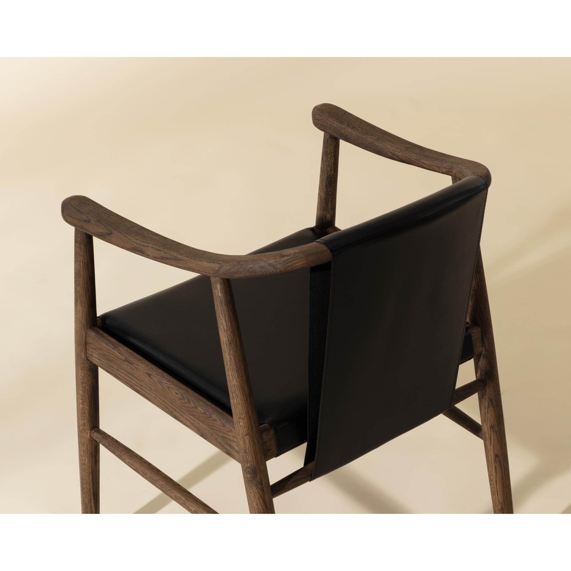 Aran Dining Armchair - Onyx Leather 8 Aran Dining Armchair - Onyx Leather - Image 8