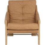 Rafferty Lounge Chair - Rustic Oak - Ludlow Sesame Leather 112003 112003 RAFFERTY LOUNGE CHAIR RUSTIC OAK LUDLOW SESAME LEATHER 21