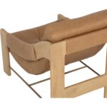 Rafferty Lounge Chair - Rustic Oak - Ludlow Sesame Leather 112003 112003 RAFFERTY LOUNGE CHAIR RUSTIC OAK LUDLOW SESAME LEATHER 26