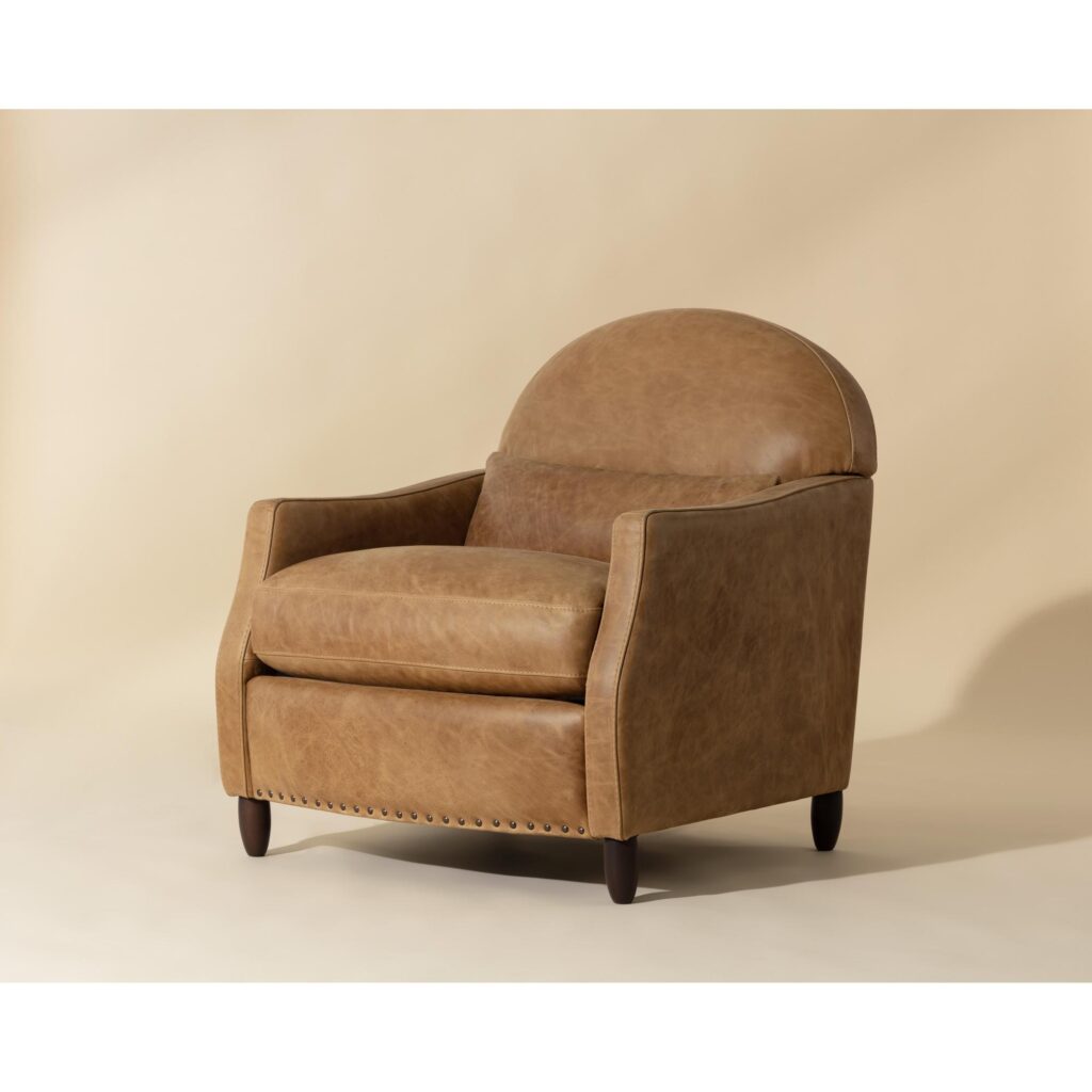 Cynthia Lounge Chair - Camel Leather