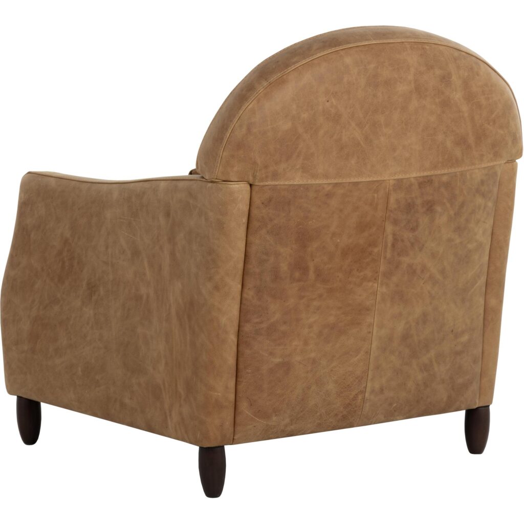 Cynthia Lounge Chair - Camel Leather - Image 8