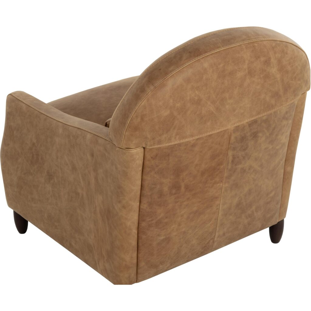 Cynthia Lounge Chair - Camel Leather - Image 9