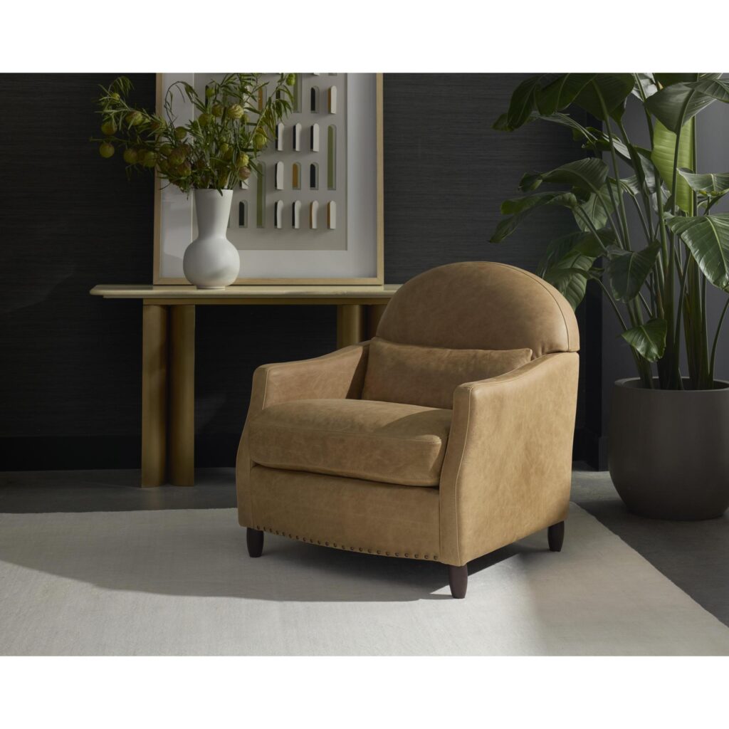 Cynthia Lounge Chair - Camel Leather - Image 3