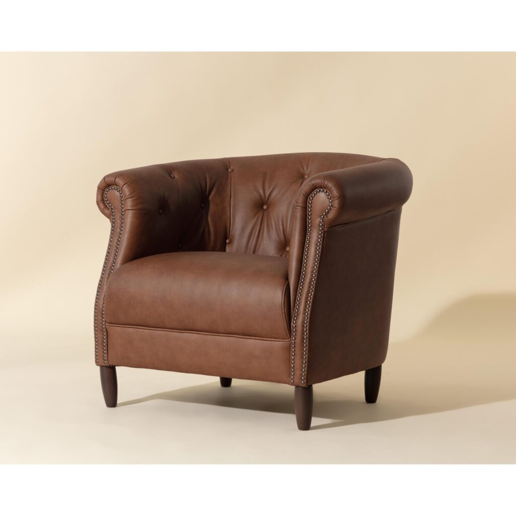 Marjorie Lounge Chair - Cognac Leather