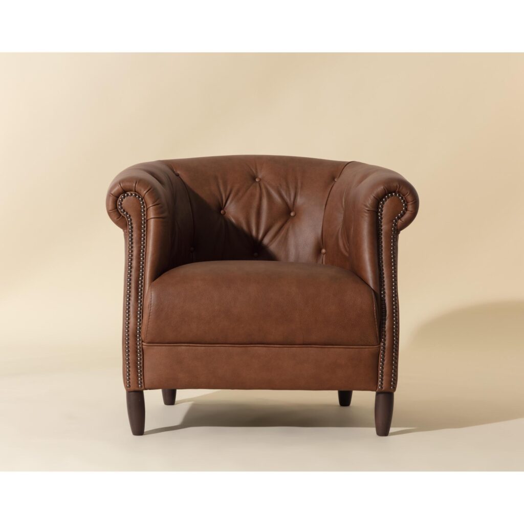 Marjorie Lounge Chair - Cognac Leather - Image 2