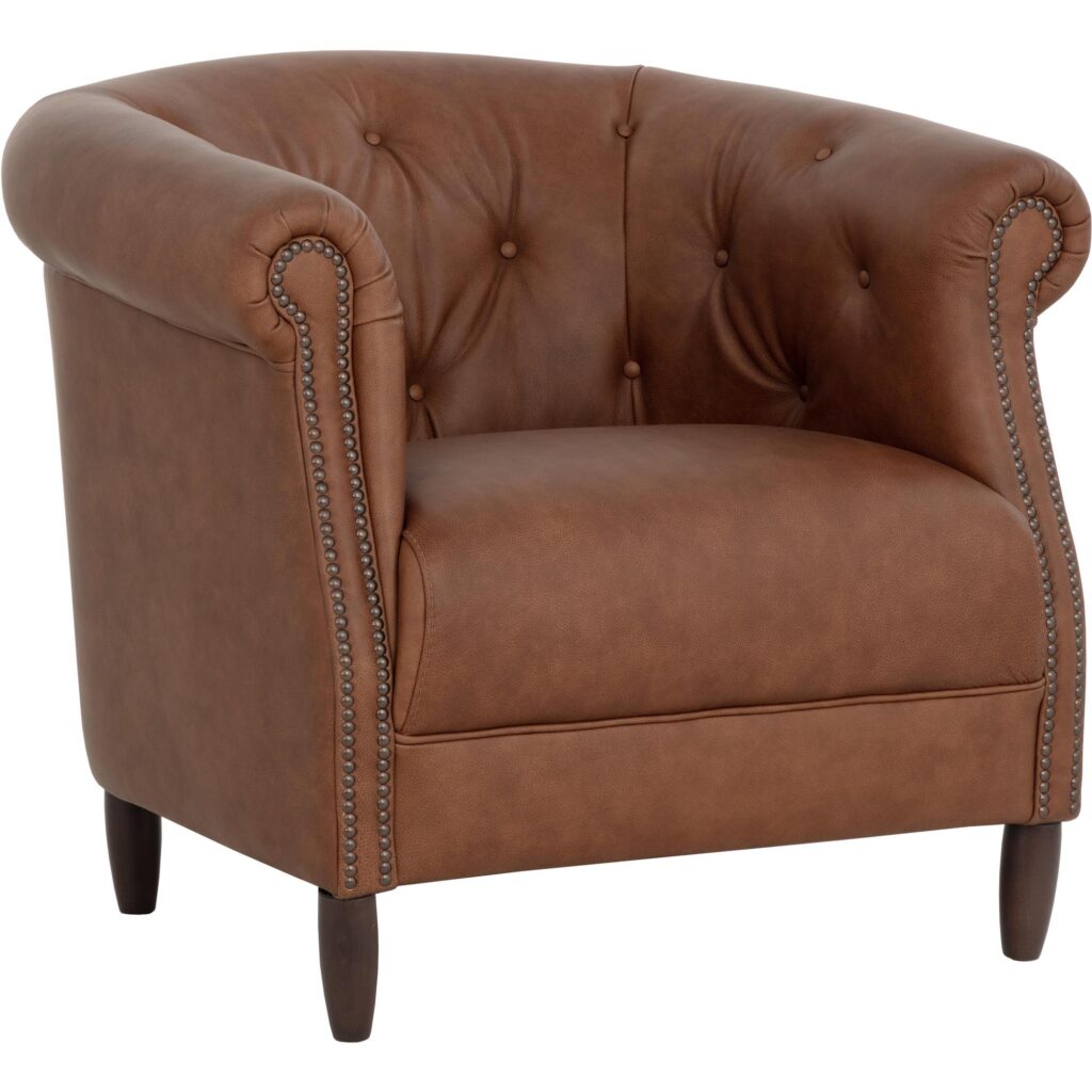 Marjorie Lounge Chair - Cognac Leather - Image 7