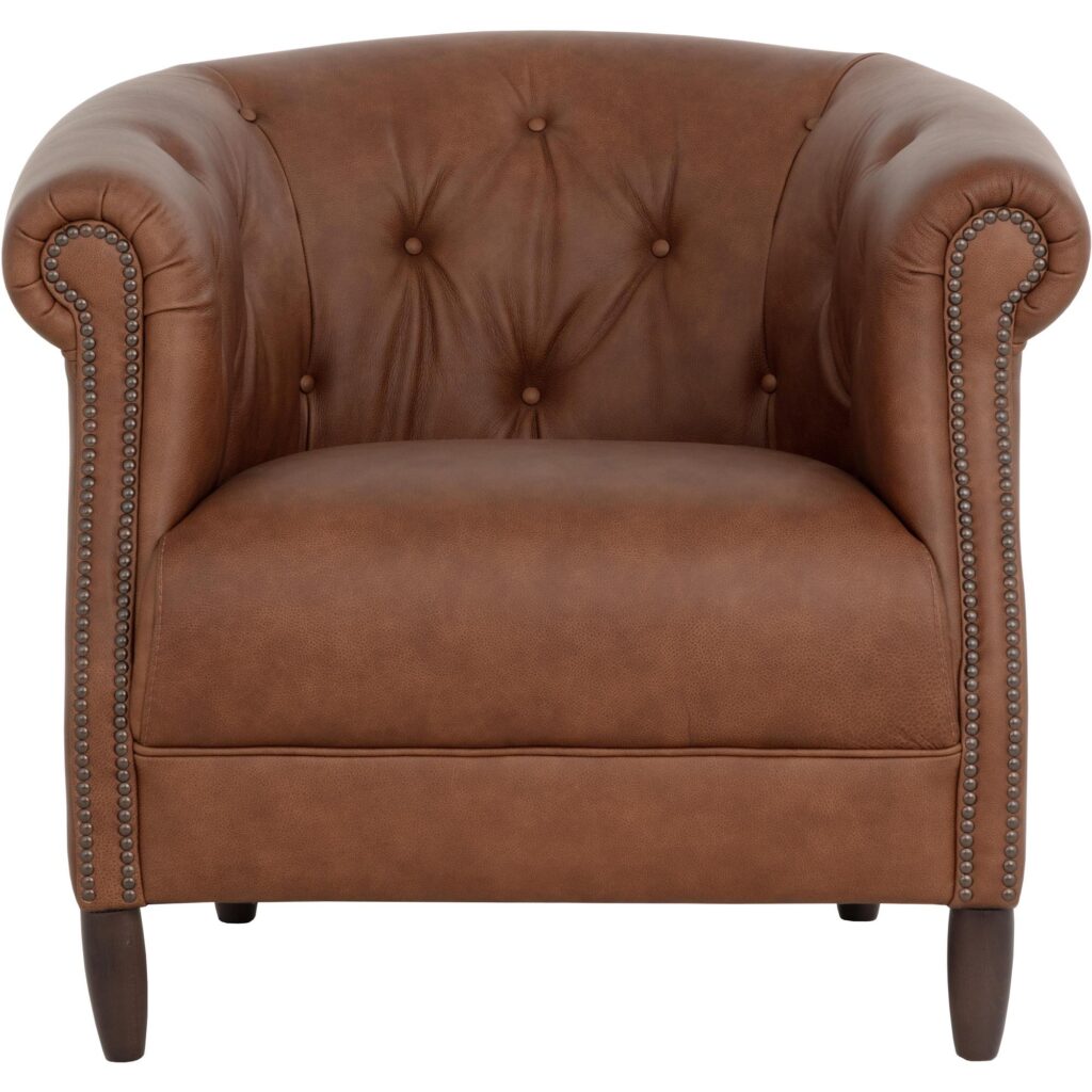 Marjorie Lounge Chair - Cognac Leather - Image 8