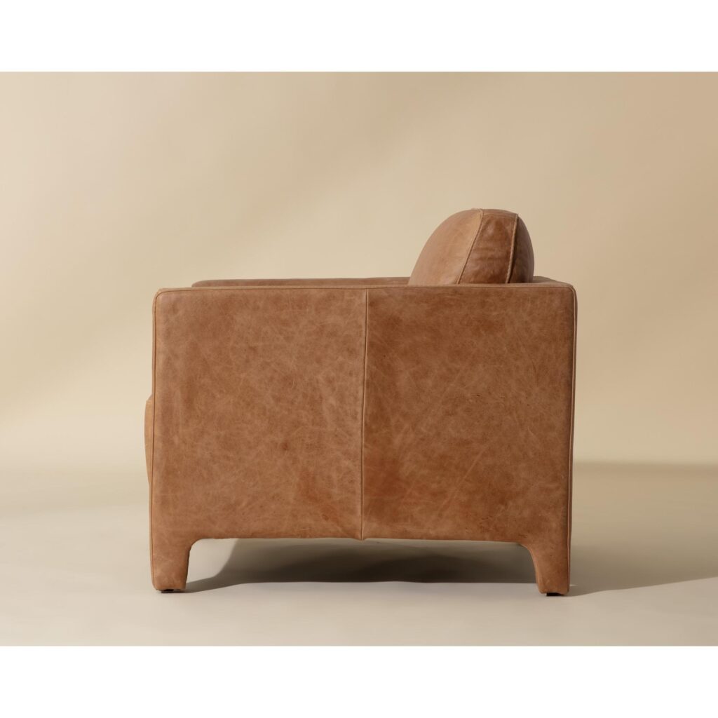 Rodney Lounge Chair - Camel Leather - Image 3