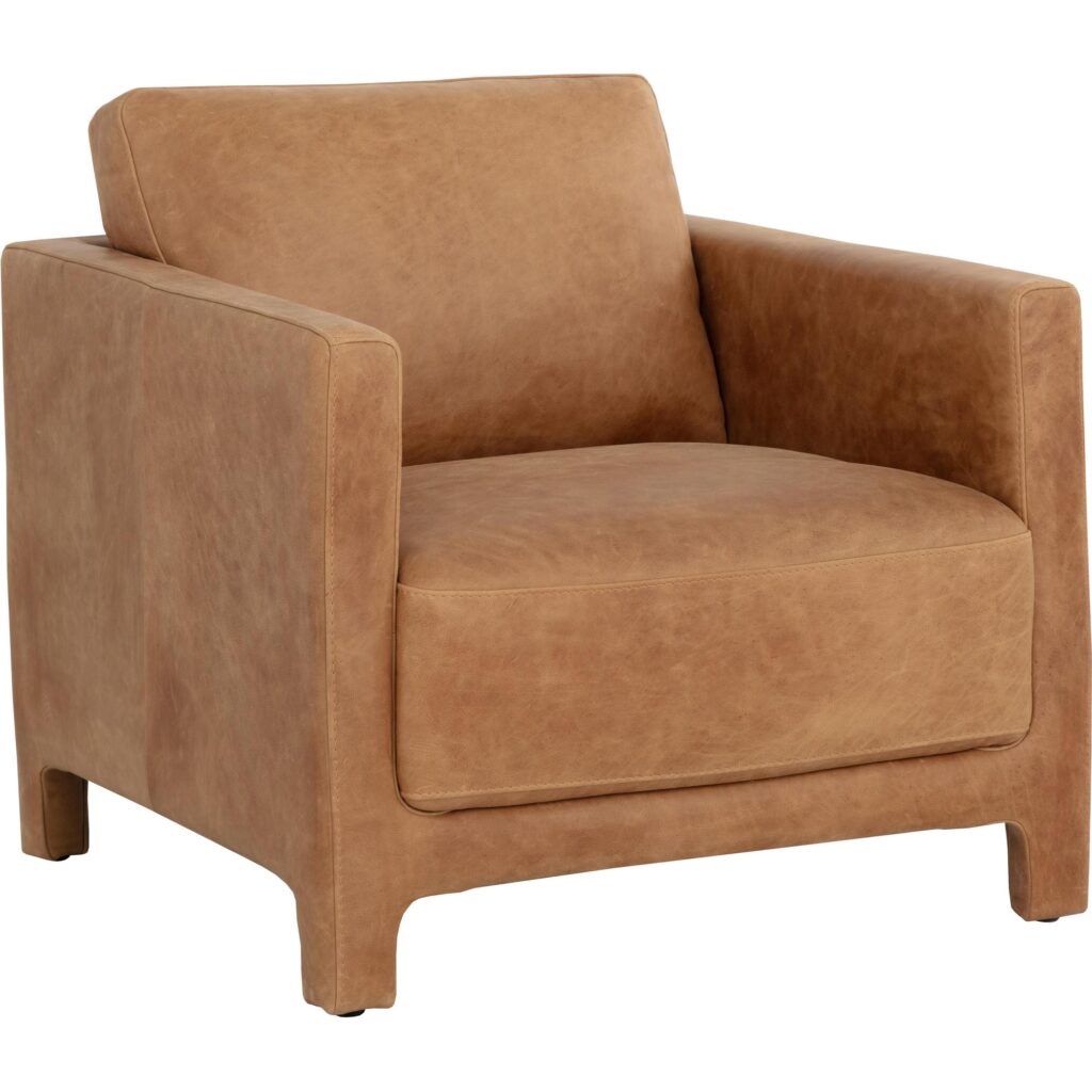 Rodney Lounge Chair - Camel Leather - Image 7