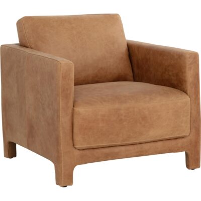 Rodney Lounge Chair - Camel Leather 112045 112045 RODNEY LOUNGE CHAIR CAMEL LEATHER 20